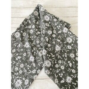 RYLEE + CRU Baby Blanket Swaddle Gray Floral 100% Organic Cotton 47 x 47
